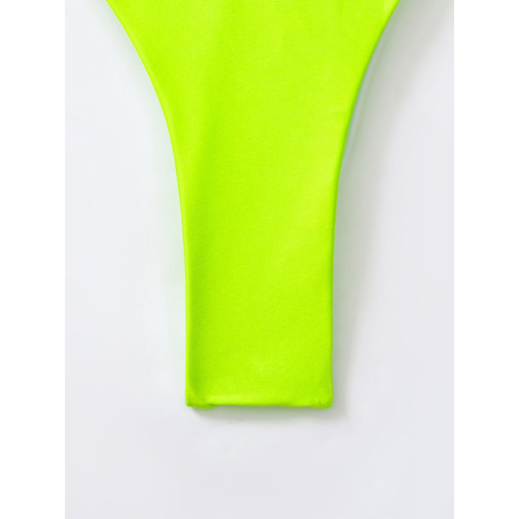 Bộ Bikini Có Đệm Nâng Ngực Màu Vàng Neon AL36