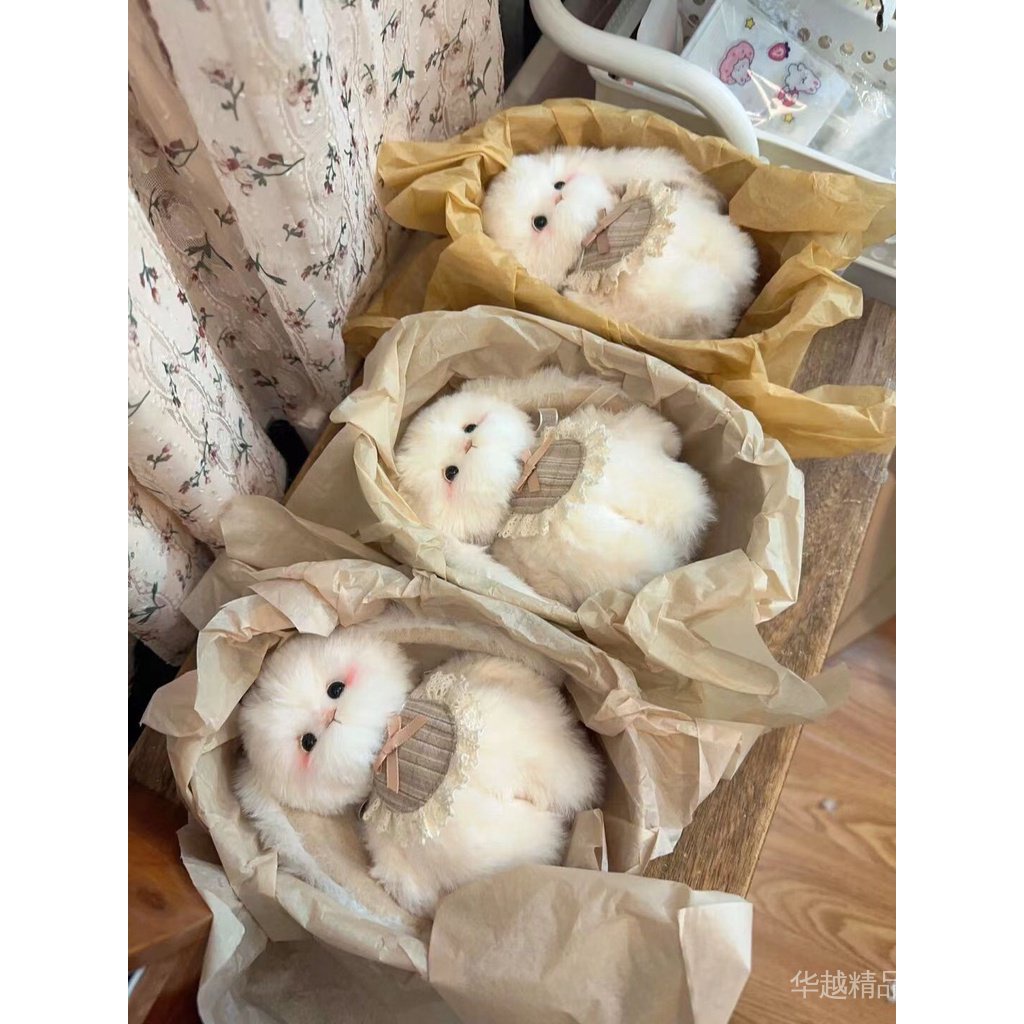 Búp Bê Thỏ Nhồi Bông Mềm Mại Dễ Thương Làm Quà Tặng Cho Bé Gái