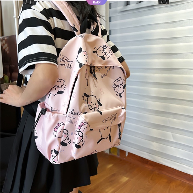 Ba Lô Vải Oxford Sức Chứa Lớn In Hình Sanrio Pochacco Hoạt Hình Mẫu Mới 2023 Cho Nữ Sinh Trung Học