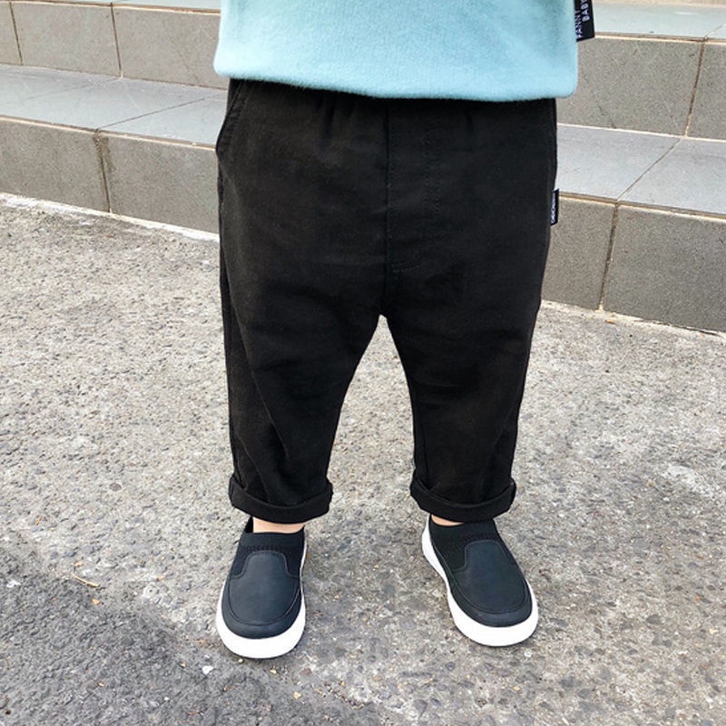 Quần Dài Vải Cotton Thời Trang Xuân Thu Phong Cách Hàn Quốc Cho Bé Trai