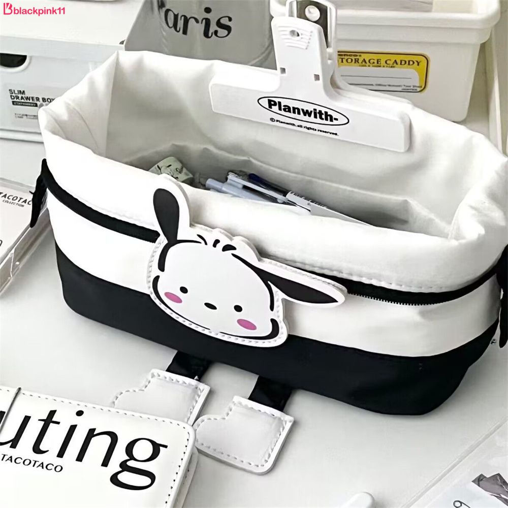 Túi bút chì Kuromi túi văn phòng phẩm dung tích lớn túi bút Túi đựng mỹ phẩm Pacha Dog có giá trị màu cao blackpink11