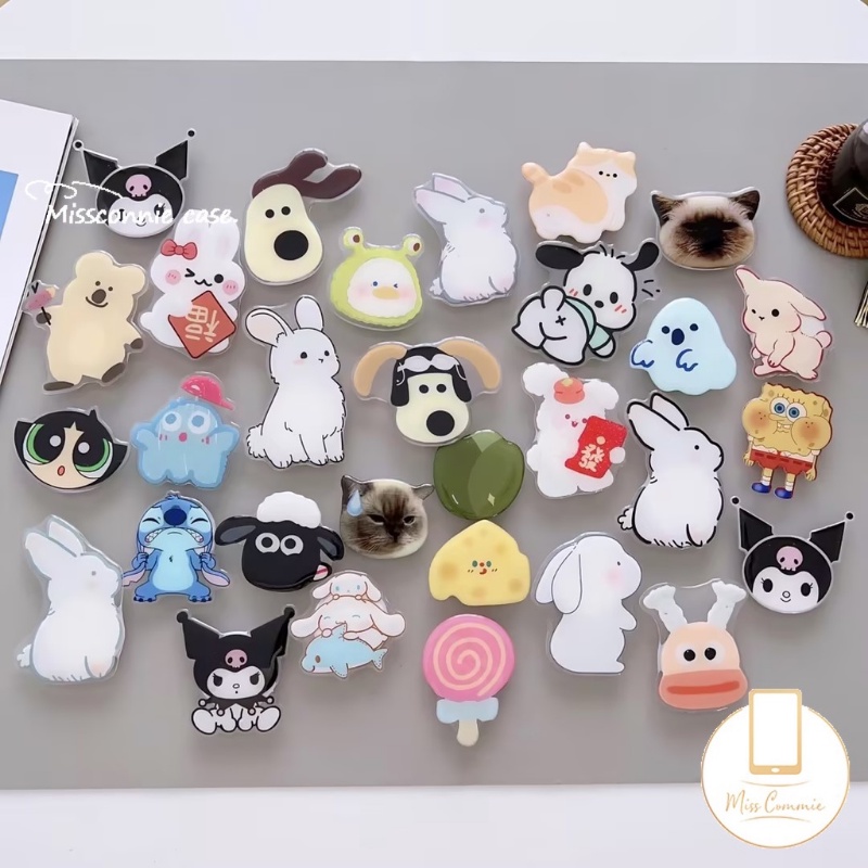 Giá Đỡ Điện Thoại Hình Thỏ / Hoa / Bướm / Trái Tim Màu Gradient Thời Trang