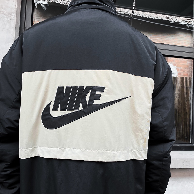 .Áo Khoác Nike100% Vải Thêu Họa Tiết Phong Cách Hiphop Đường Phố