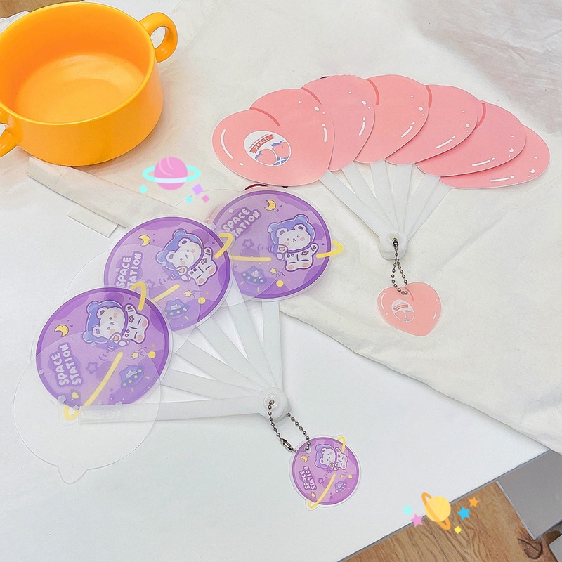 Quạt Xếp mini Hình Thỏ Hoạt Hình Dễ Thương