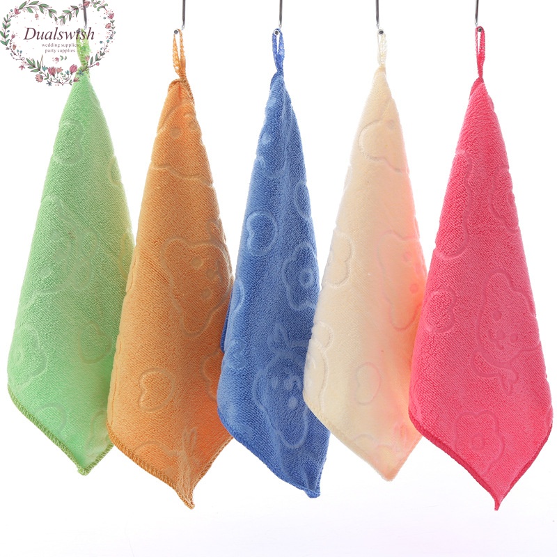 Dualswish Khăn Lau Hình Vuông Bằng Sợi Nhỏ Mềm Mại Đa Năng Khô Nhanh Thân Thiện Với Da Trẻ Em