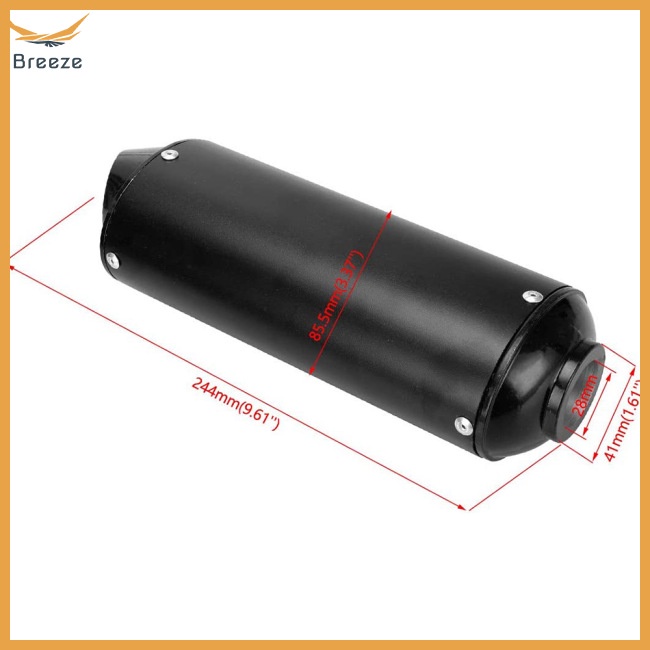 Breeze Ống Xả Khí Giảm Thanh 28mm / 32mm / 38mm Cho Xe Mô Tô atv