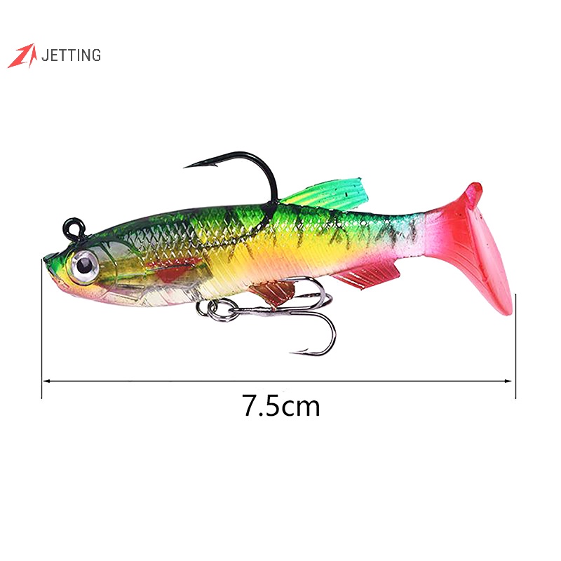 Mồi Câu Cá Giả Hình Chữ t Mềm Mại 7.5cm / 12g