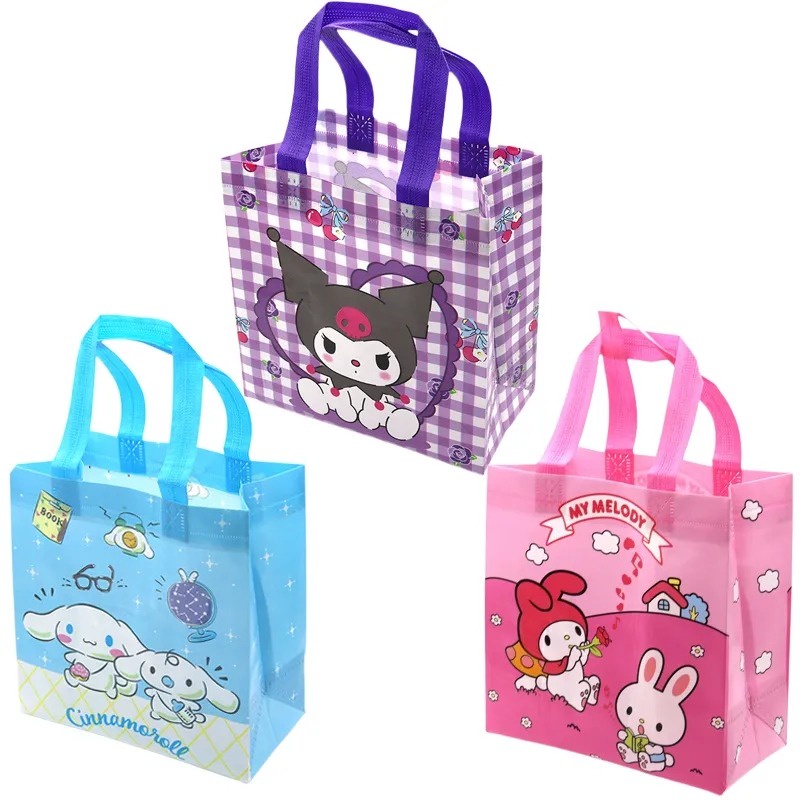 Kawaii Túi Vải canvas Đeo Vai Đi Mua Sắm In Hình sanrio Hoạt Hình Dễ Thương Làm Quà Tặng Cho Học Sinh
