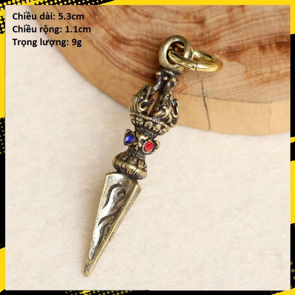 Móc Khóa Đồng Thau Đao, Kiếm, Rìu, Búa Độc Đáo - E4