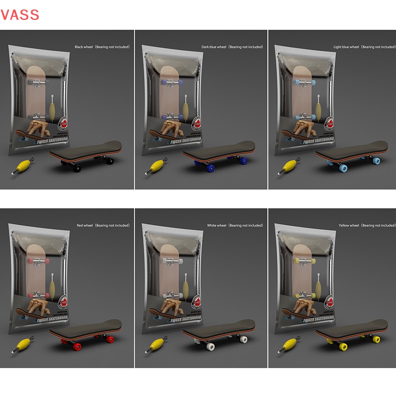 Vass ngón tay Skateboard gỗ Fingerboard đồ chơi chuyên nghiệp Stent ngón tay Skate Set VN