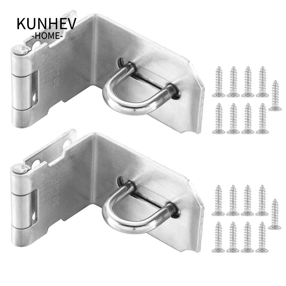 KUNHEV Chốt Khóa Cửa Trượt 90 Độ Bằng Thép Không Gỉ Chất Lượng Cao