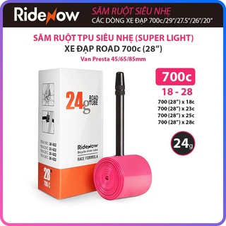 RideNow Lốp Xe Đạp Bằng ruột xe đạp TPU Siêu Nhẹ 700c X 18-28 24g SV45 / 65 / 85mm săm xe đạp 700x23c
