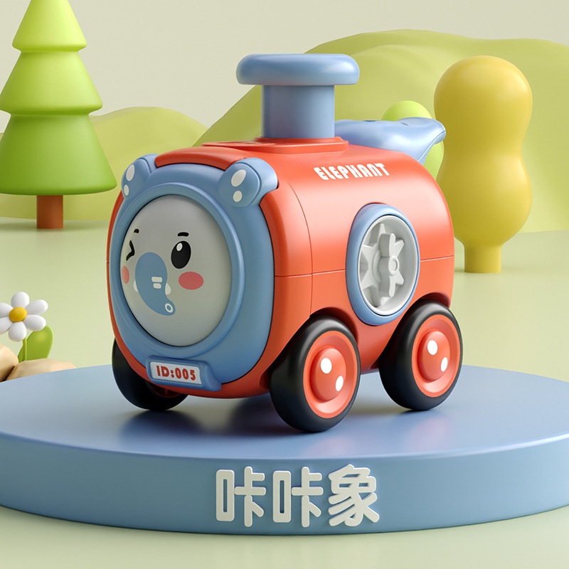Xe Lửa Đồ Chơi Thay Đổi Khuôn Mặt Hoạt Hình Kèm Còi Dành Cho Bé Trai Mẫu Giáo