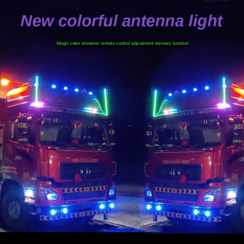 Ăng Ten Đèn LED RGB 24V 12V Cảnh Báo Nhiều Màu Sắc Gắn Trong Xe Hơi / Xe Tải / Tàu Thuyền