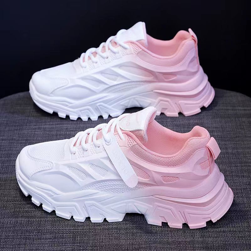 Giày thể thao mùa hè nữ 2023 nền tảng thoáng khí lưới mới joker giày chạy bộ bình thường.