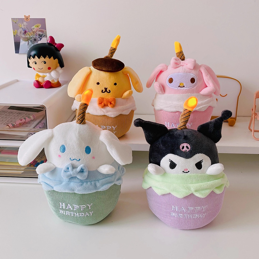 Gấu Bông Thú Phát Nhạc Bánh Kem Tặng Sinh Nhật Cao Cấp