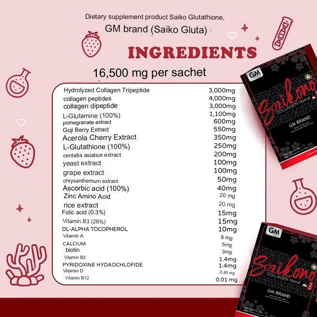 Bột Collagen trắng da giảm thâm mụn Saikono Collagen Tripeptide Aorraa Plus Thái Lan