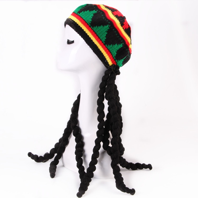 Mũ bảo hiểm giả mũ nồi đan len jamaica mũ