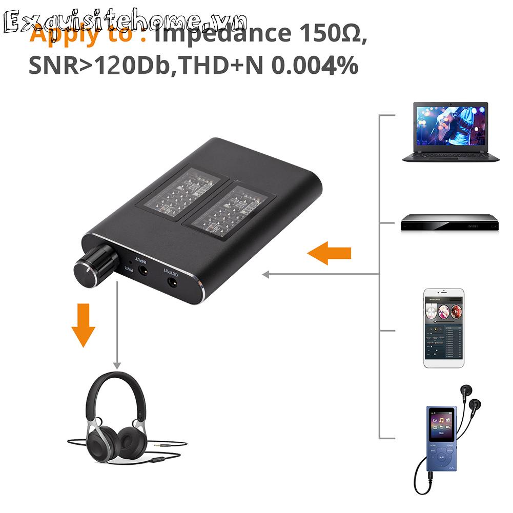 Bộ khuếch đại tai nghe hifi headphone 3.5mm jack aux audio amp cho điện thoại di động