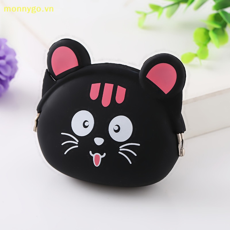 Monnygo Túi Đựng Tiền Xu / Tai Nghe mini Bằng Silicon Hình Động Vật Dễ Thương Dùng Làm Quà Tặng Cho Học Sinh vn