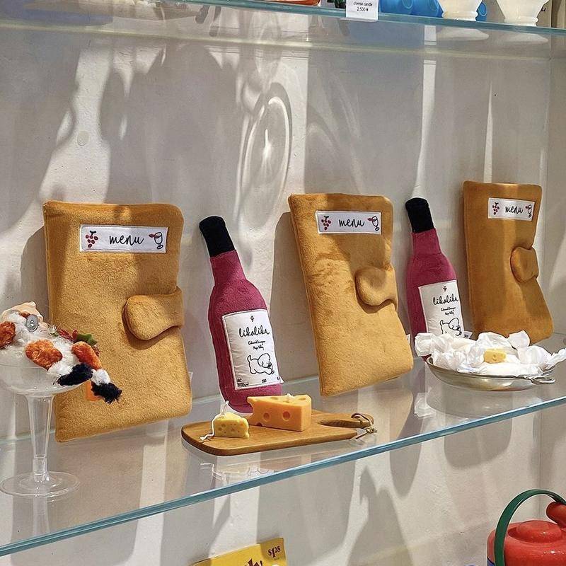 Đồ Chơi Nhồi Bông Hình Bình Nước menu Dễ Thương Có Mùi Thức Ăn Ẩn Cho Cún Cưng