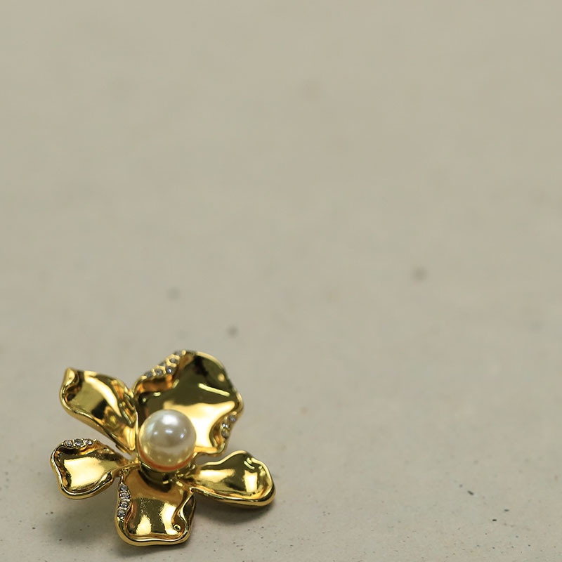 5 cái 24mm 34mm nút kim loại hoa lớn để dệt kim áo khoác cardigan áo len áo khoác da nút trang trí