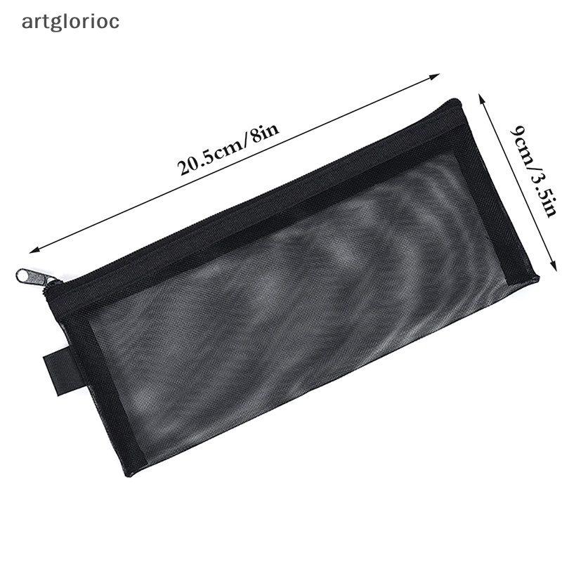 Art 1pc lưới trong suốt hộp đựng bút chì văn phòng sinh viên túi bút hộp đựng hóa đơn túi lưu trữ vn