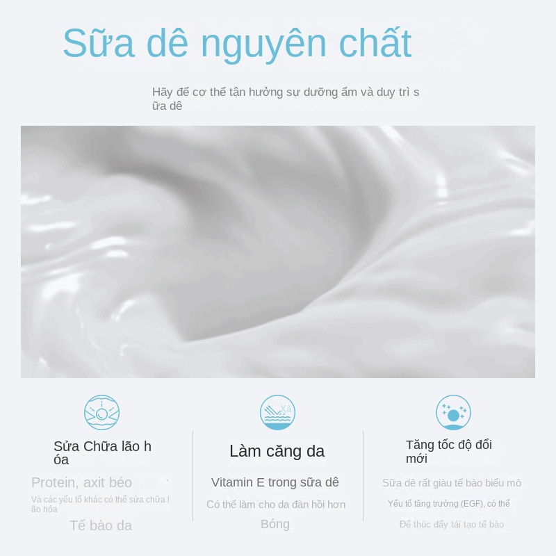 🔥Có hàng sẵn🔥Sữa Dê Niacinamide Giúp Làm Sạch Sâu Và Trẻ Hóa Làn Da