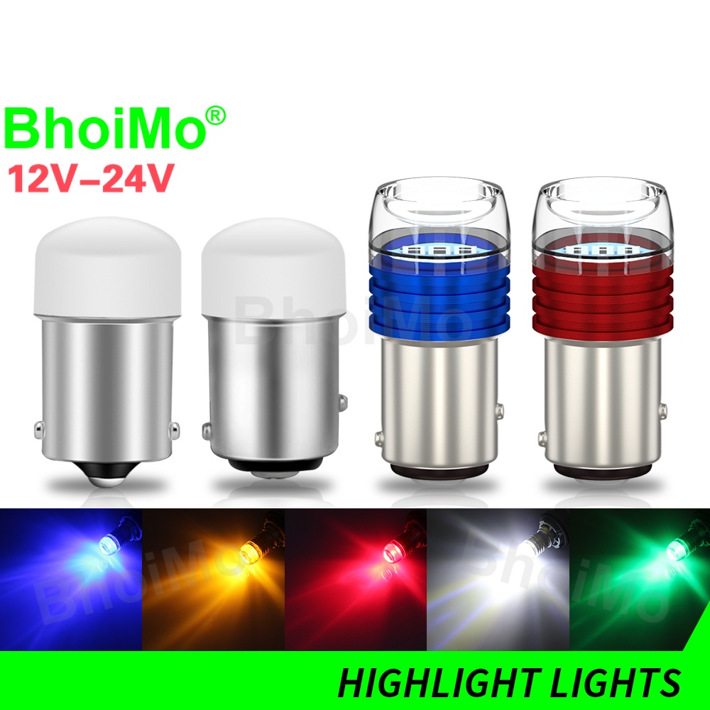 Bhoimo dc24v / dc12v đèn flash led 1156 p21w 3014 3smd đèn báo rẽ phía sau đèn báo lùi 1157 p21 / 5w bay15d ba15s đèn phanh chạy ban ngày xe máy 5630 bóng đèn công viên