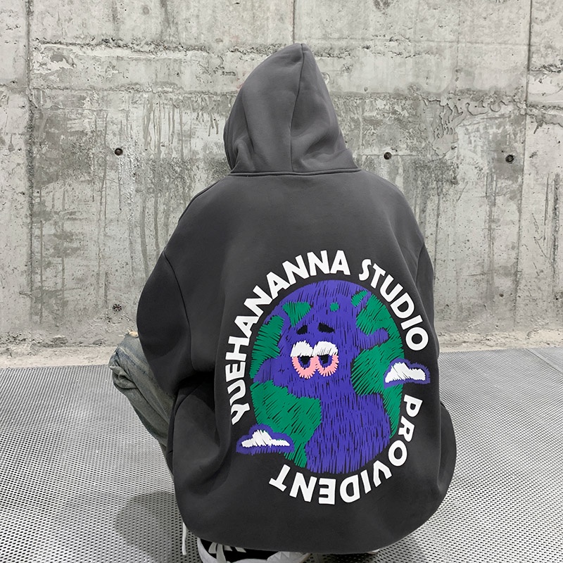 Ifnicefuture Áo khoác Hoodie Nam Hoodie Basic Unisex Nỉ From Rộng Màu Đen