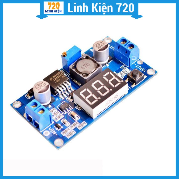 Module Buck hạ áp LM2596 màn hình hiển thị led In 4-40V Out 1.25-37V 3A