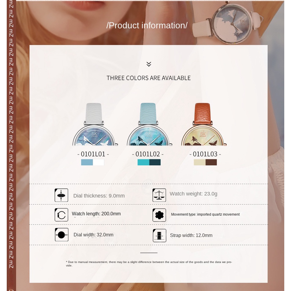 Đồng Hồ Đeo Tay Chống Nước Họa Tiết Lá Cây Đơn Giản Sáng Tạo Dành Cho Nữ