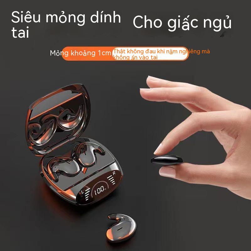 Tai nghe Bluetooth dẫn truyền xương siêu mỏng không vào tai ngủ thật không dây vô hình nằm nghiêng có thể đeo không ép t