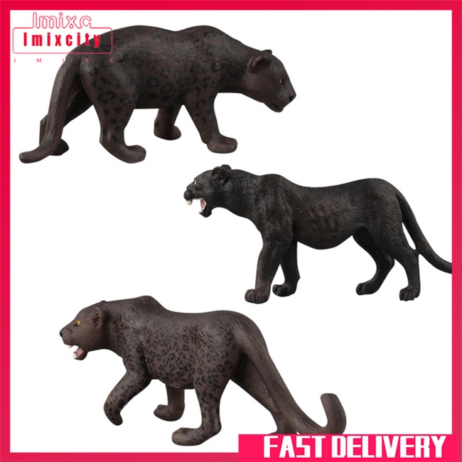 Imixcity mô phỏng mô hình động vật đồ chơi hình hành động tĩnh con báo hoang dã trang trí trẻ em thu thập quà tặng đồ chơi