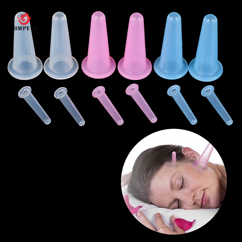 4 Cốc giác hơi BMPEIC bằng silicone để massage mặt cổ chống cellulite