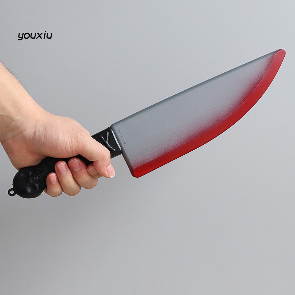 Yfp rìu đẫm máu trang trí thực tế nhìn eco-friendly nhựa halloween đẫm máu đồ chơi dao cạo giả cho gia đình