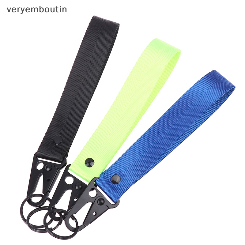 Trong thời trang ruy băng màu rắn móc khóa dây buộc quà tặng doanh nghiệp móc chìa khóa cho jdm xe máy móc khóa móc khóa vòng chìa khóa n