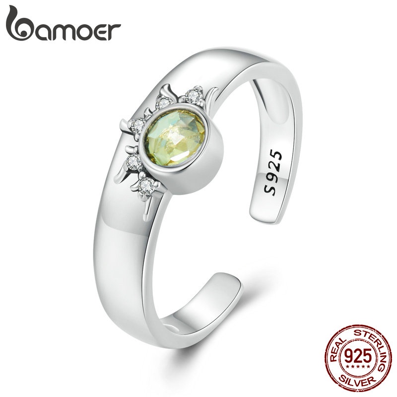 Bamoer Nhẫn Bạc 925 Hình Trăng Sao Cho Cặp Đôi