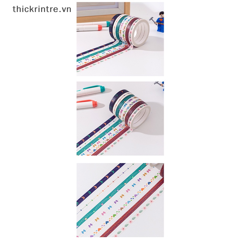 Thi 7mm * 10m washi tape masking tape kawaii trang trí băng dính sticker scrapbooking diary văn phòng phẩm vn