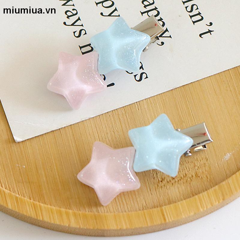 Miumiua🔮Kẹp Tóc Ngôi Sao Năm Cánh Màu Kẹo Dễ Thương Cho Nữ