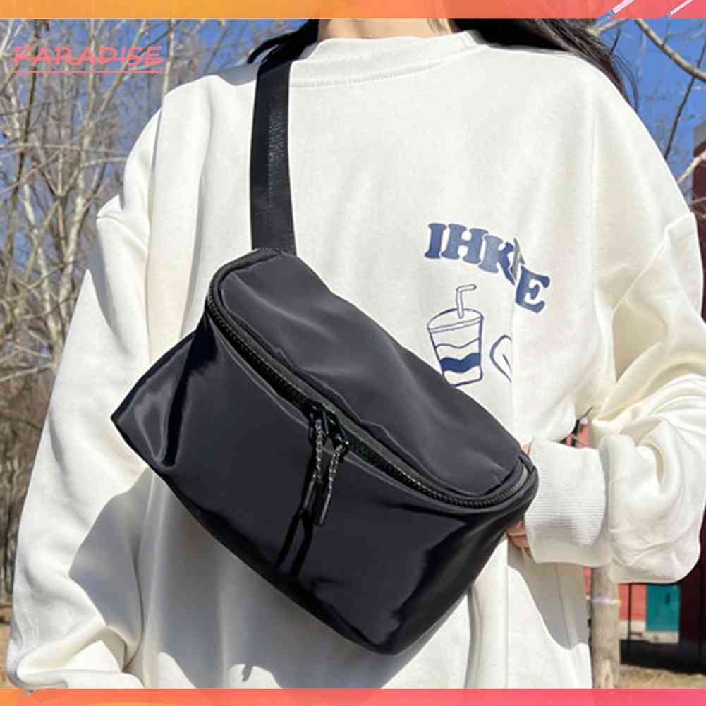 Túi Thể Thao Đeo Chéo Ngực Mềm Màu Trơn Nhỏ Gọn Dành Cho Bạn Nữ