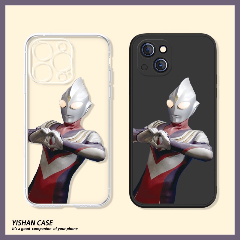 Superman phone caseỐp Điện Thoại Silicon Mềm Hình Ultraman 14 Cho iPhone13 xr 7plus8 xsmax 12mini Will Not Va Chạm 11promax 6s