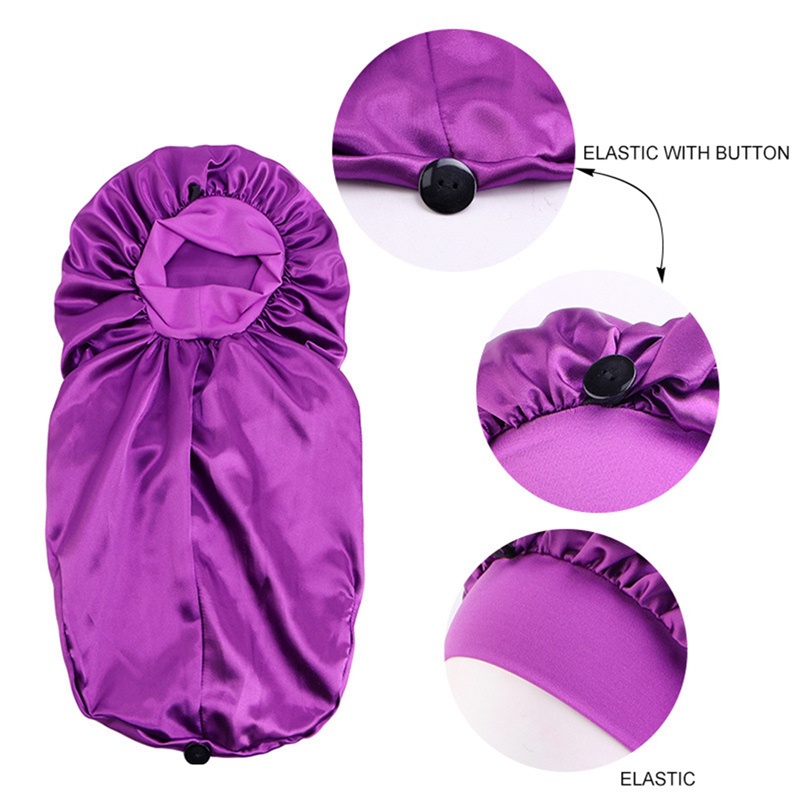 Ygt Mũ Satin Trùm Đầu Khi Ngủ Trùm Đầu Khi Ngủ Bằng Satin Bện Tóc Dài Cho Nữ