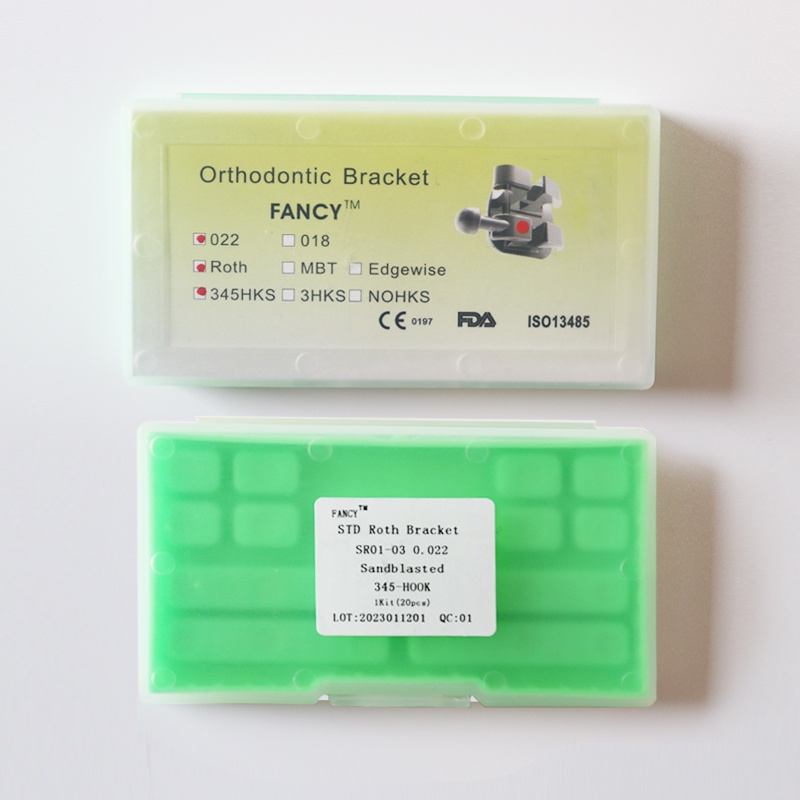 Set 5 / 10 Hộp Kim Loại 345 Móc 0.022 Sandblasted MeshBase Roth Bracket