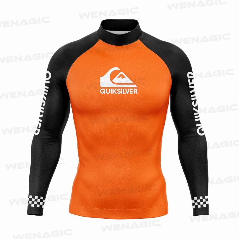 Bộ Đồ Bơi Lướt Sóng Dài Tay Chống Tia Uv Màu Bạc Cho Nam