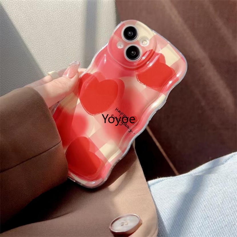 Ốp Điện Thoại Mềm Chống Sốc Màu Đỏ Gradient Cho iPhone 14 11 12 13 Pro Max X XS XR 7 8 Plus SE