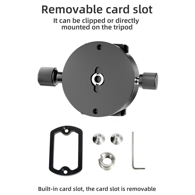 Đế Kẹp Xoay Tháo Lắp Nhanh Bằng Hợp Kim Nhôm Màu Đen Thông Dụng Cho Chân Máy Ảnh SLR