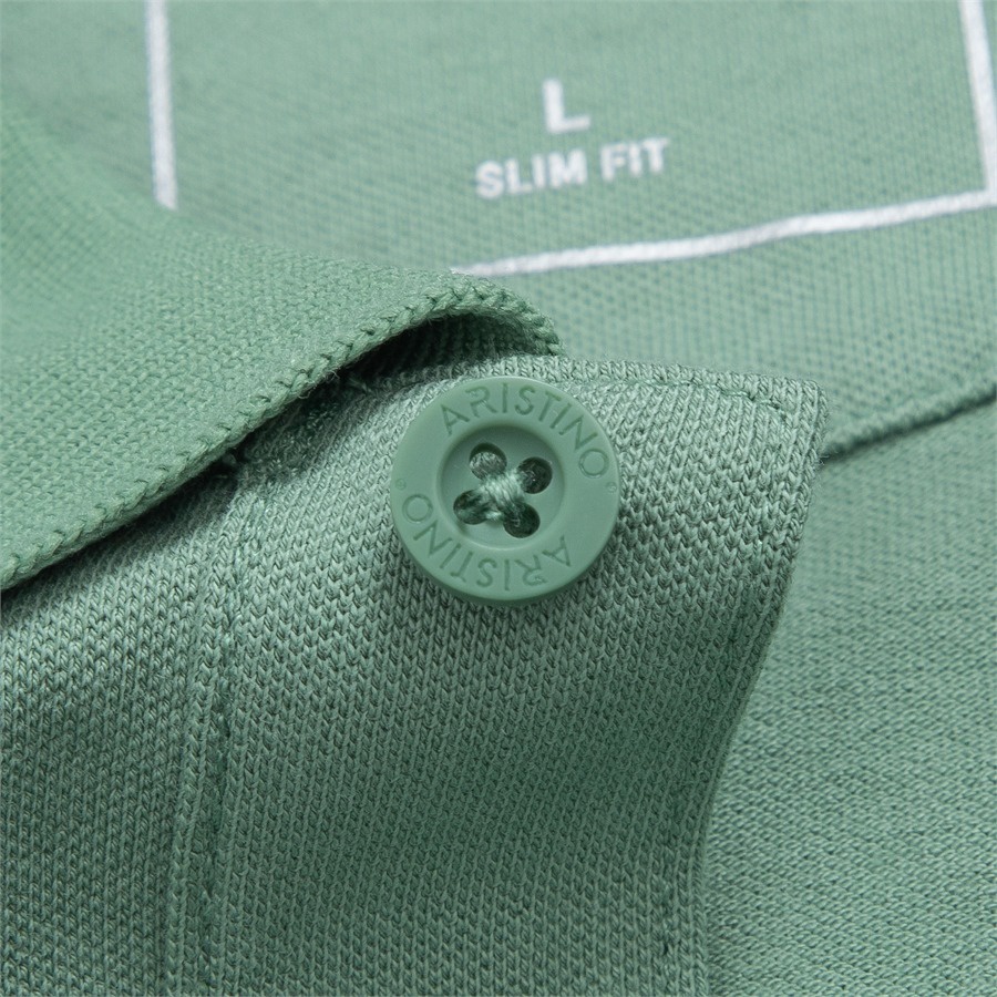 Áo polo ngắn tay ARISTINO phom slim ôm nhẹ, 4 màu in họa tiết độc đáo, ấn tượng - APS064S3