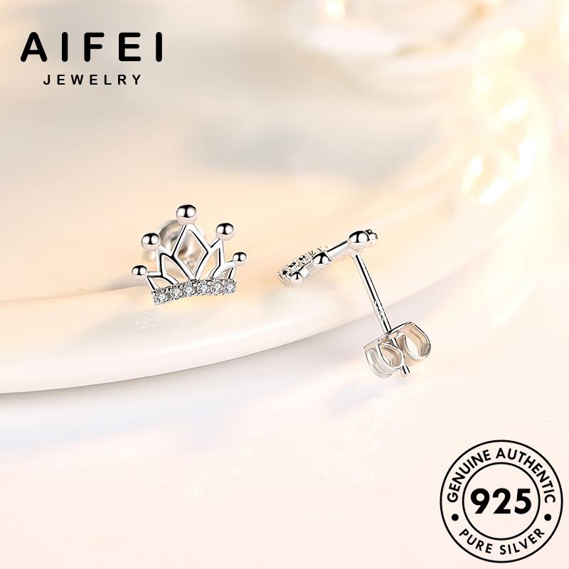 AIFEI JEWELRY trang 925 tua bông moissanite quốc vương miện bản cương tai nguyên nhân sức vành thật kiện nữ xỏ thời Thời bạc tròn hàn kim phụ khuyên cá E105
