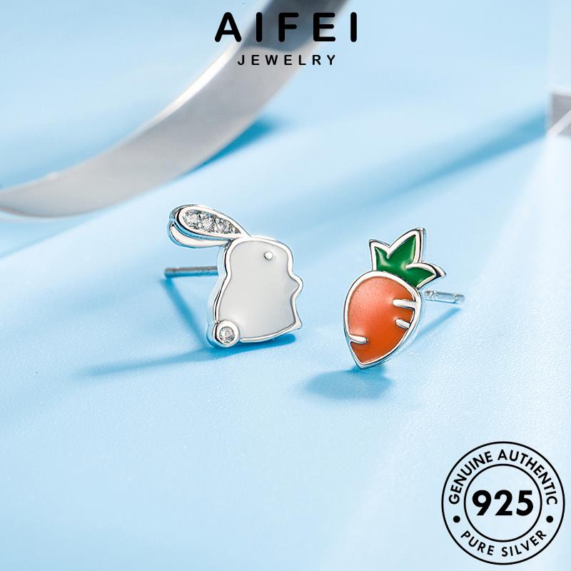 AIFEI JEWELRY hàn nữ tua vành tai bản 925 thật tính thỏ tròn nguyên thời quốc cá khuyên bạc kiện Thời bông sức phụ trang xỏ E121